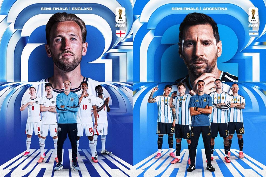 Anh và Argentina - Cặp đấu bán kết thứ hai ở World Cup 2026