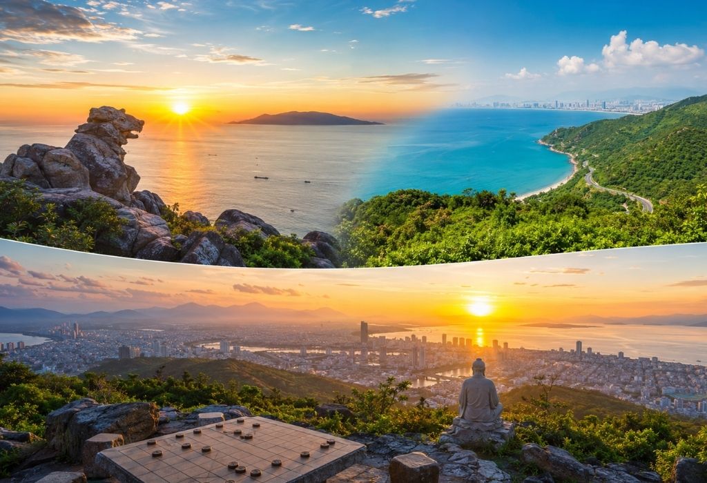 Cảnh bình minh và hoàng hôn trên bán đảo Sơn Trà