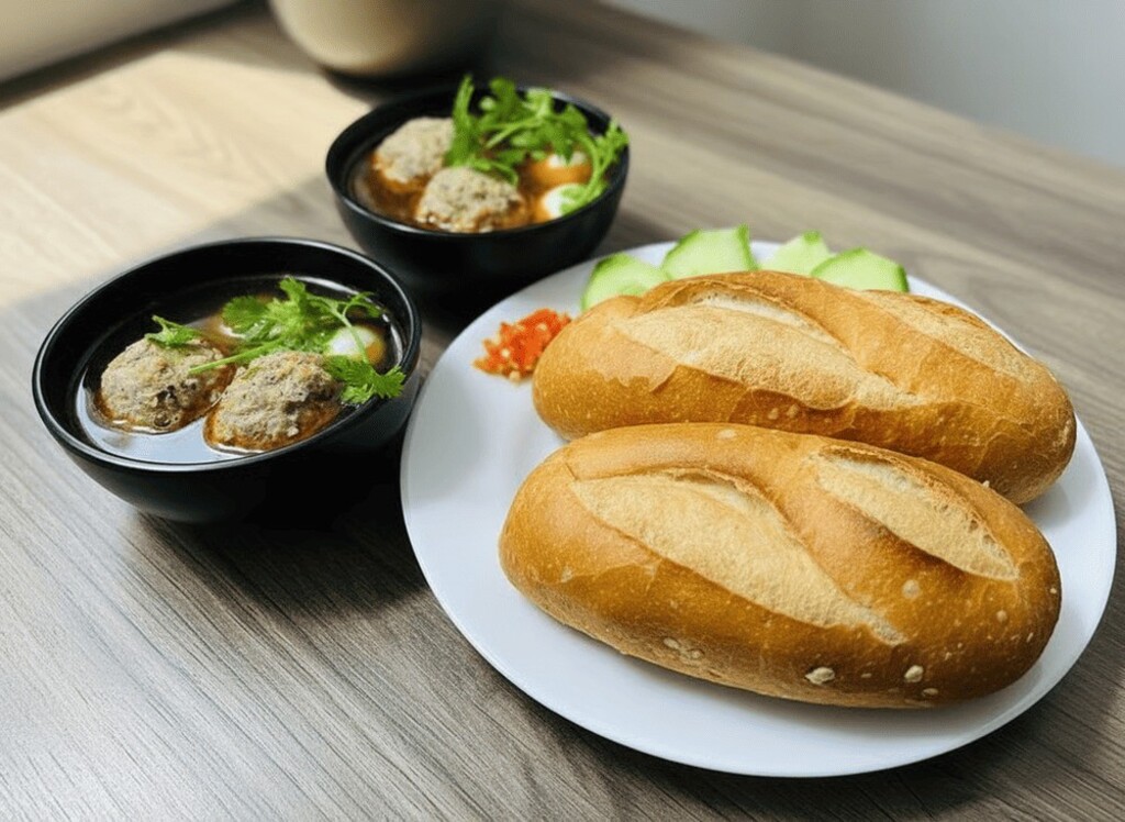 Bánh mì xíu mại chén Gia Phúc