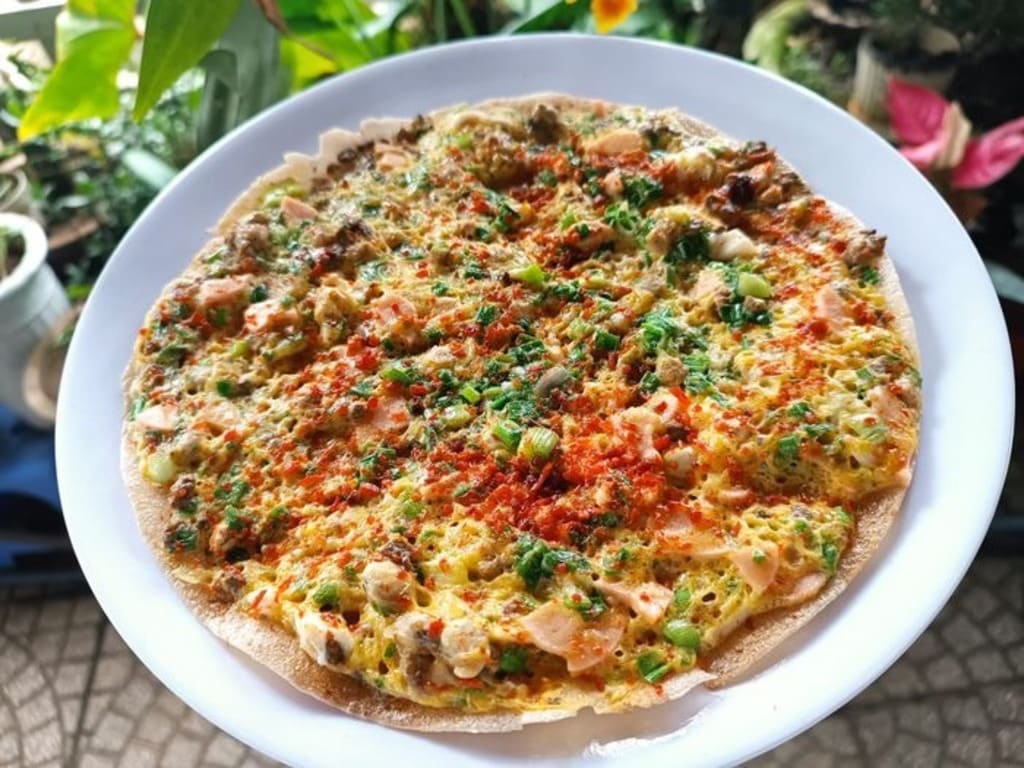 Bánh tráng nướng lòng đào Cô Hạnh Đà Lạt