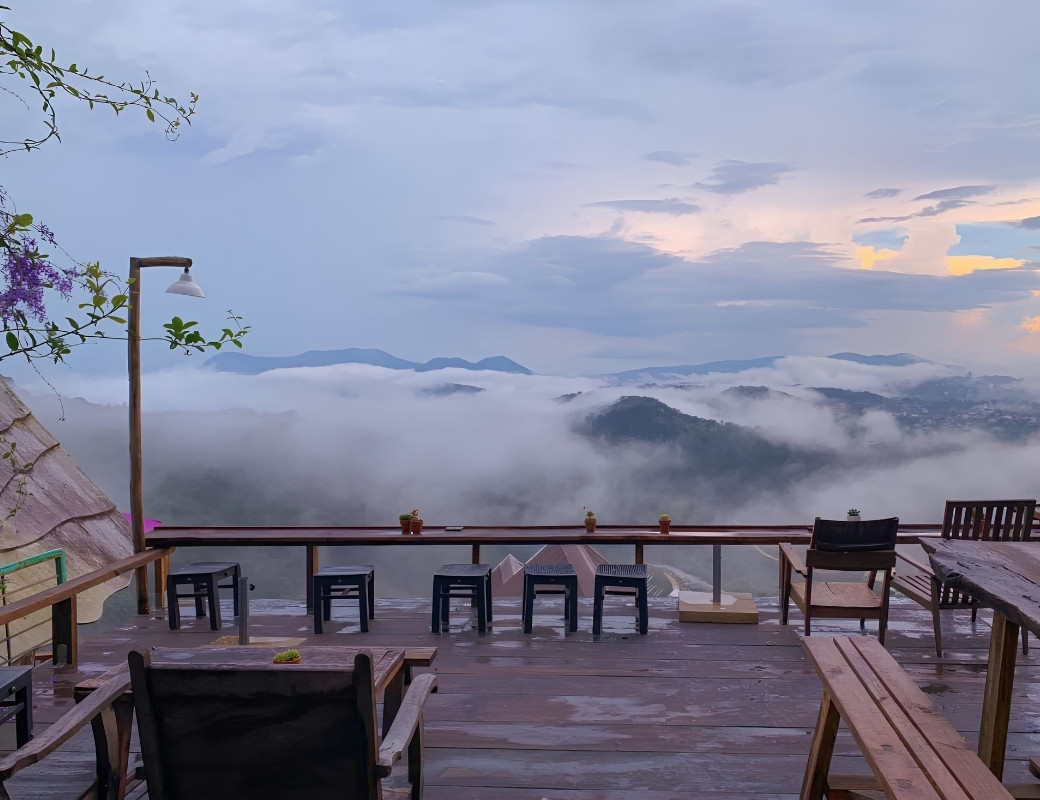 Nhà gỗ Cheo Veooo giữa rừng thông Dã Chiến