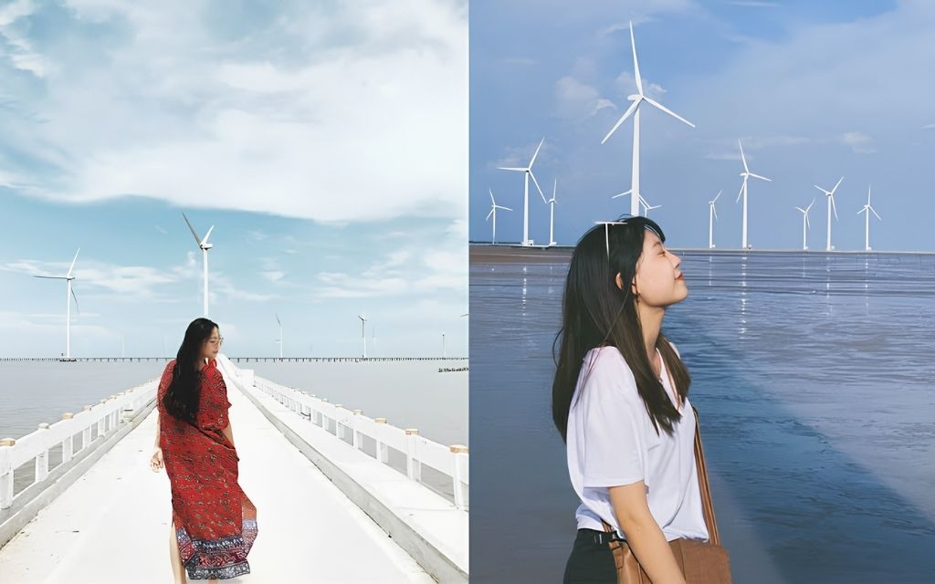 Trang phục tham quan cánh đồng điện gió