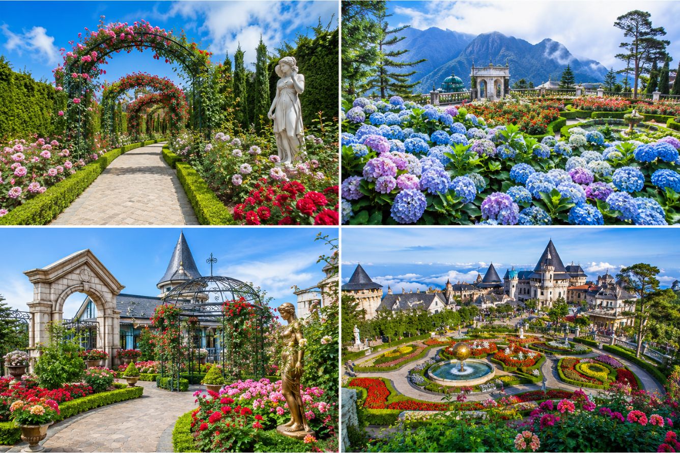 Làng Pháp Bà Nà Hills với kiến trúc châu Âu cổ kính