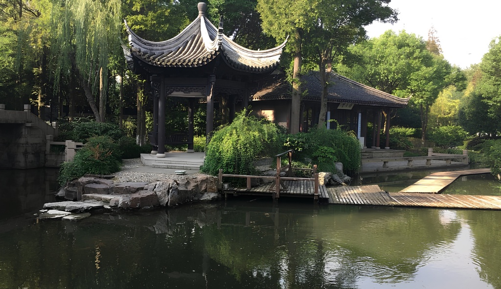 Không gian xanh mát tại Chu Khê Viên
