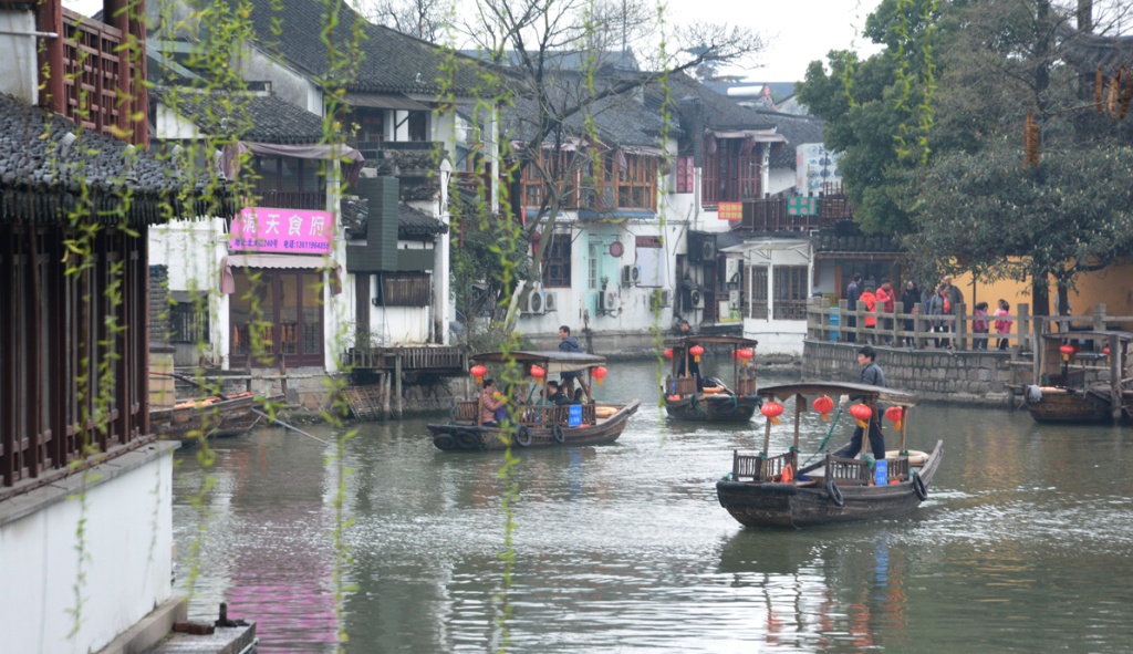 Cảnh sắc cổ trấn Chu Gia Giác và mùa xuân