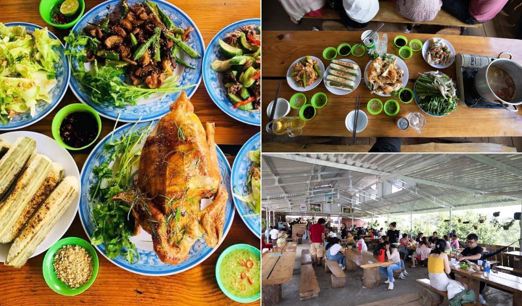 Gà nướng nguyên con tại Quán Khương Duy Đà Lạt