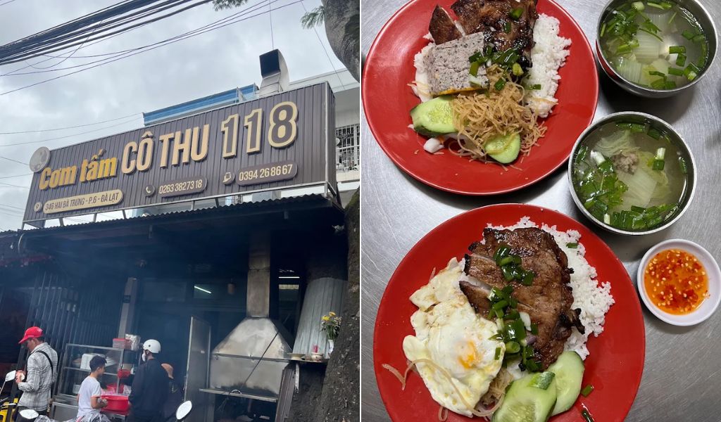 Cơm tấm sườn bì chả tại Cơm Tấm Cô Thu Đà Lạt