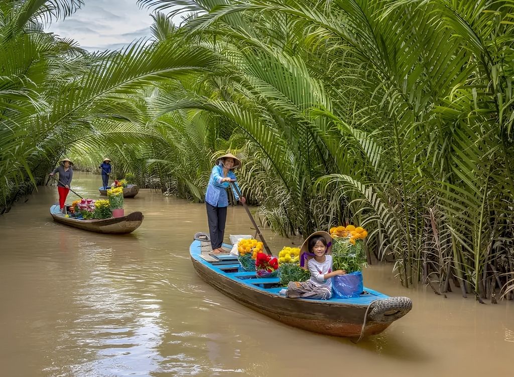 Kênh rạch xanh mát Cù lao Thới Sơn