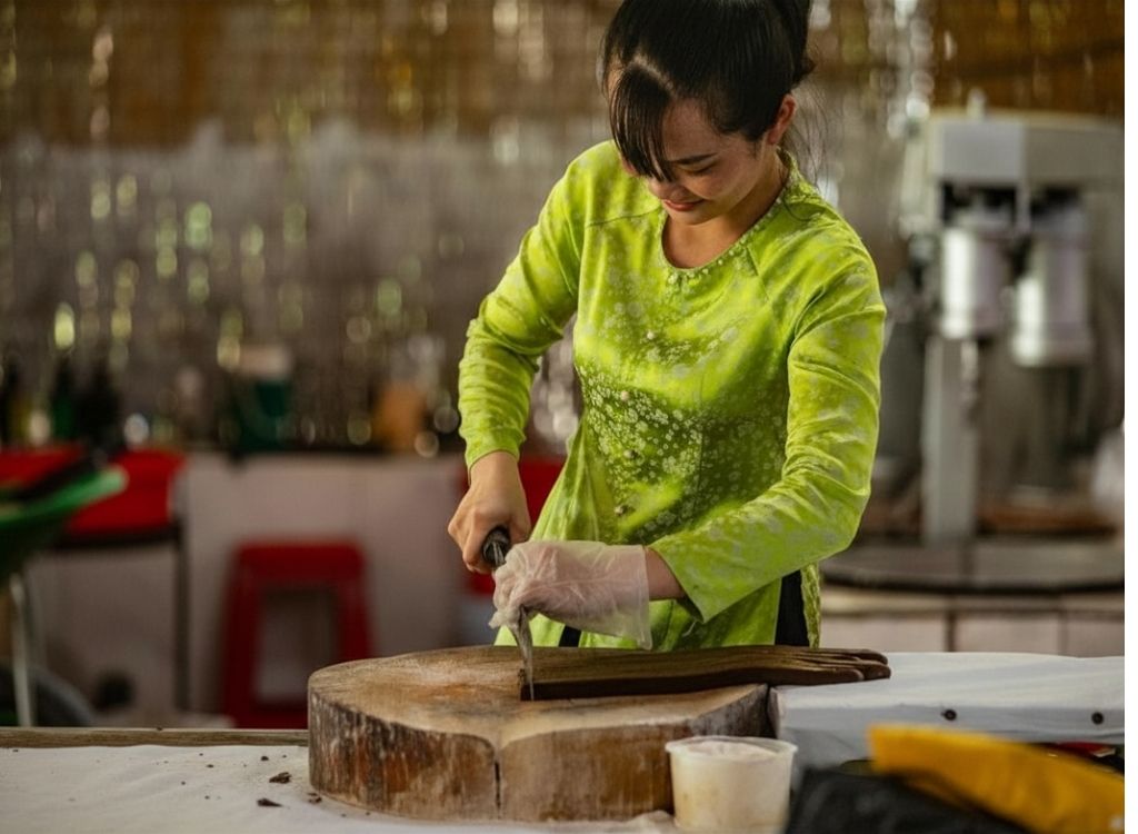 Xưởng kẹo dừa truyền thống 