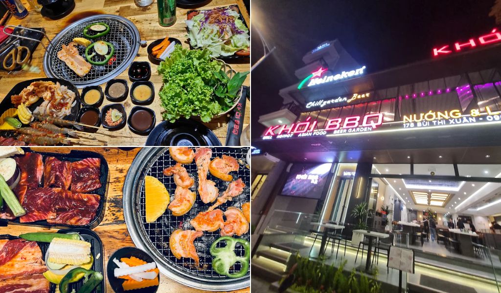 Không gian quán nướng sang trọng tại Khói BBQ