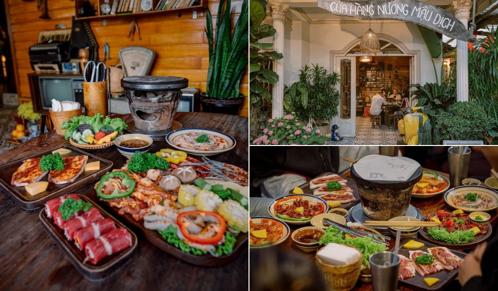 Không gian retro bao cấp tại quán nướng Mậu Dịch