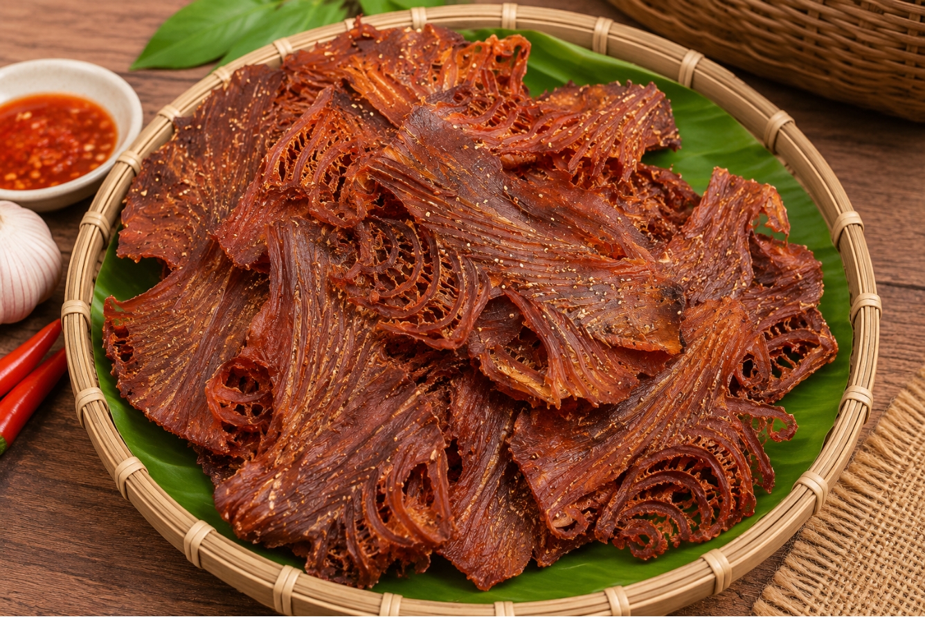 Khô mép cá ngừ đại dương đặc trưng mang hương vị biển miền Trung.