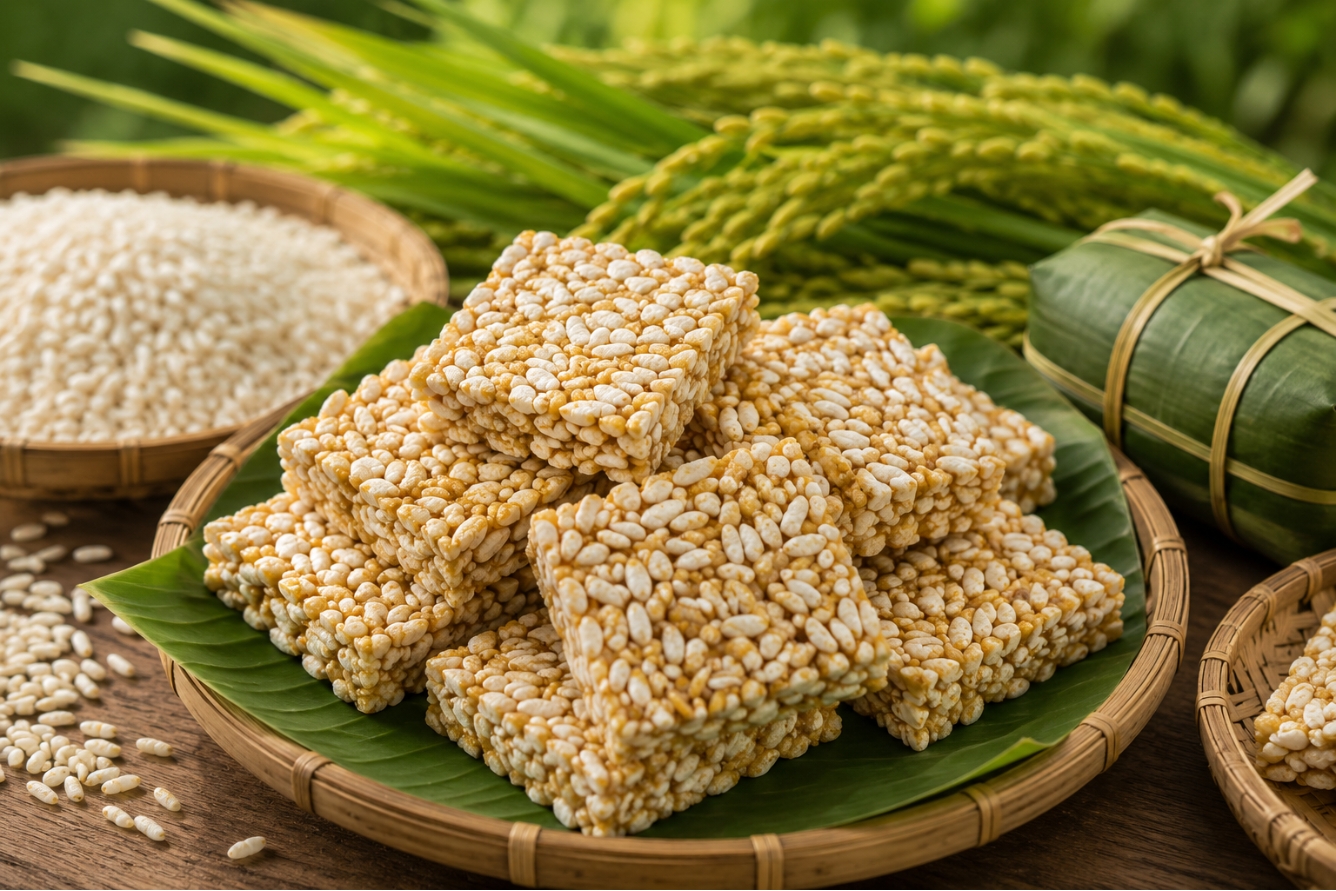 Cốm nếp Phong Hậu là món ăn gắn liền với tuổi thơ của nhiều người dân Phú Yên.