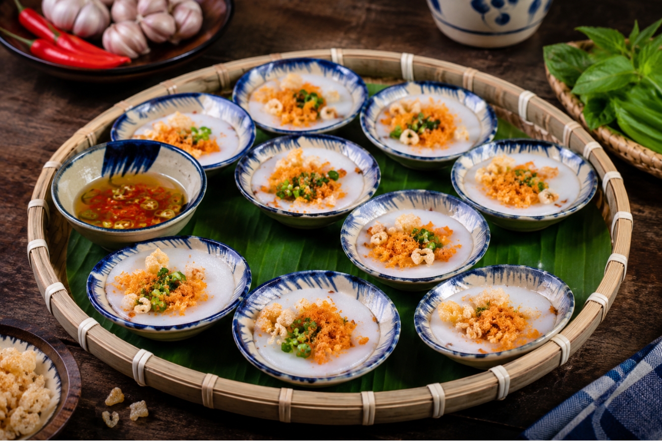 Đặc sản bánh bèo chén dân dã nổi tiếng của Phú Yên. 