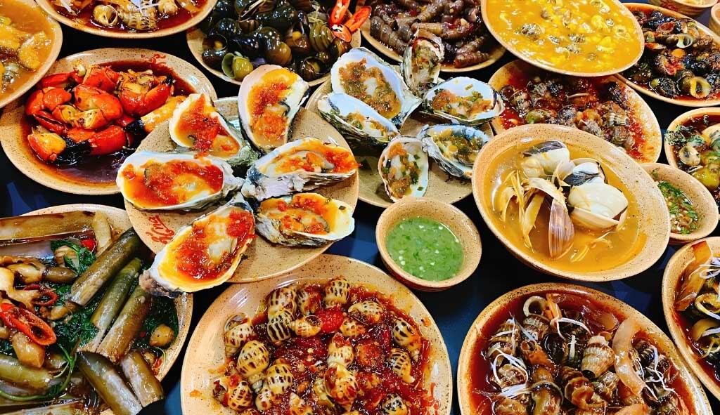 Hải sản tươi sống từ Vịnh Vĩnh Hy