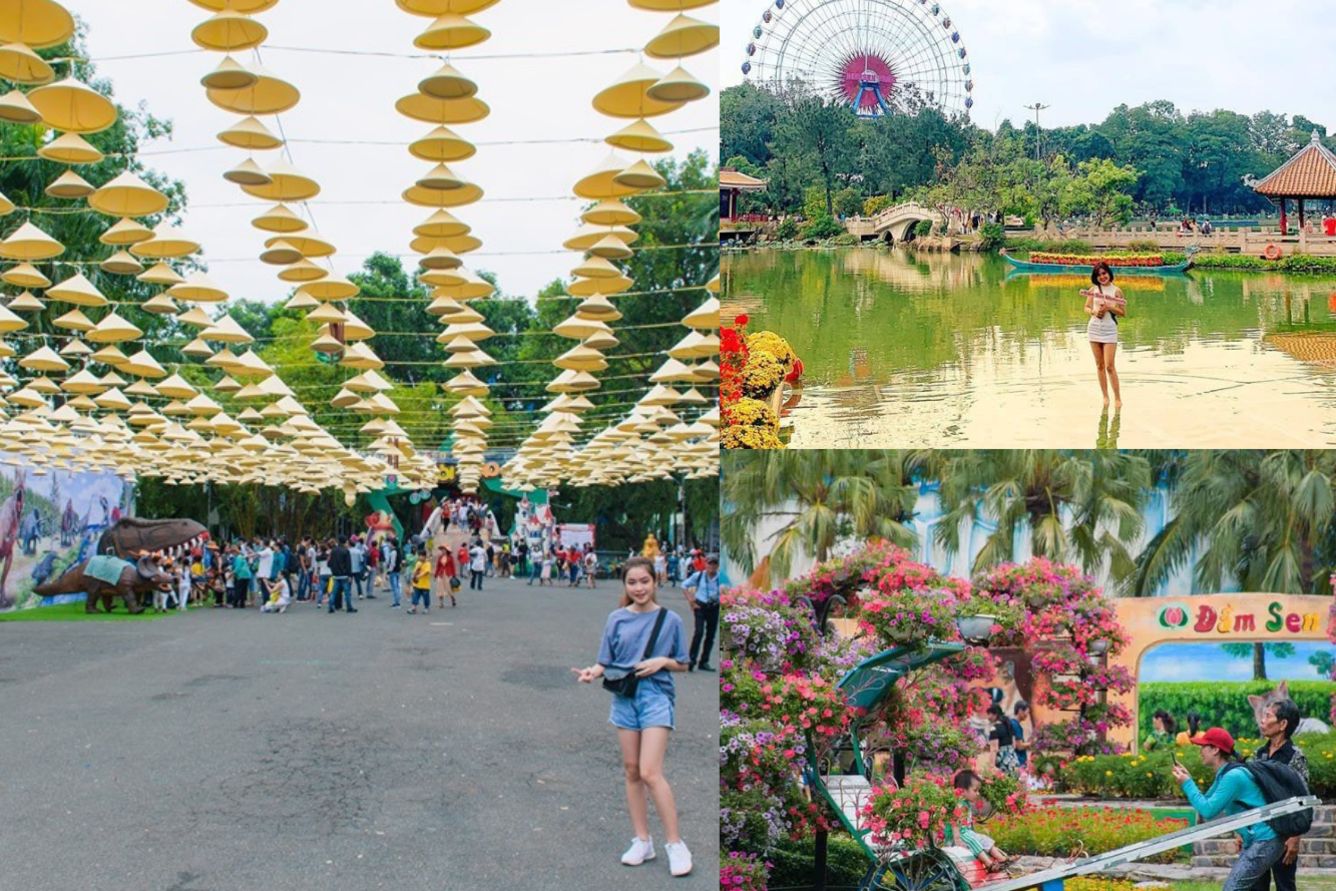 Chụp ảnh tại Đầm Sen Khô