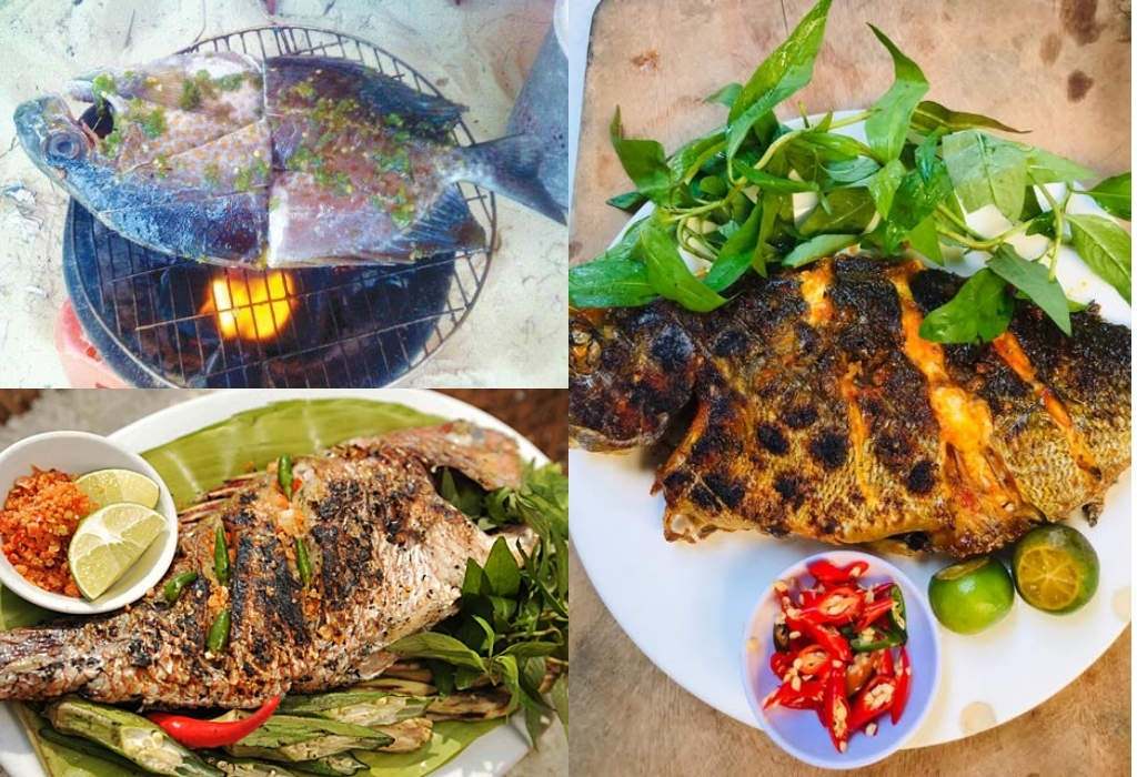Đặc sản Lý Sơn Quảng Ngãi - Cá tà ma nướng