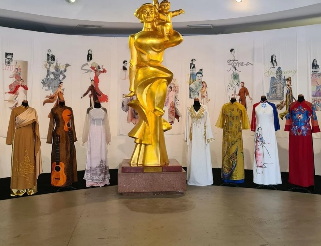 Không gian trưng bày tại Bảo tàng Phụ nữ Việt Nam.