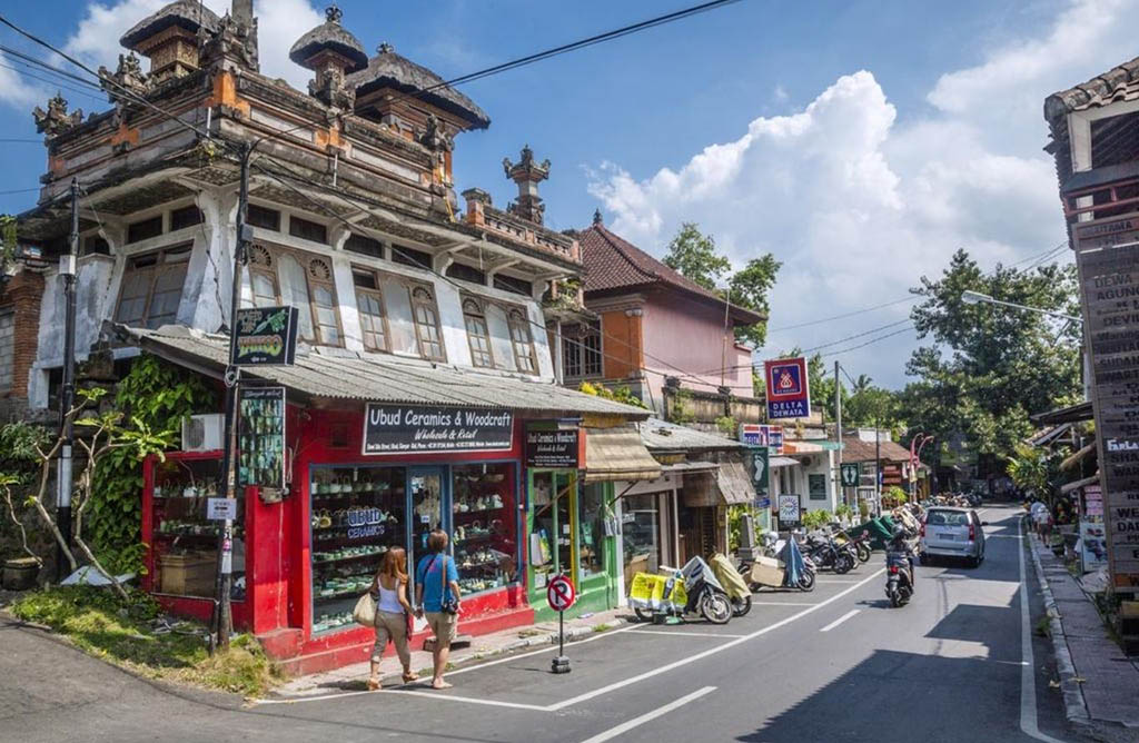 Khung cảnh thanh bình tại thị trấn Ubud, Bali.