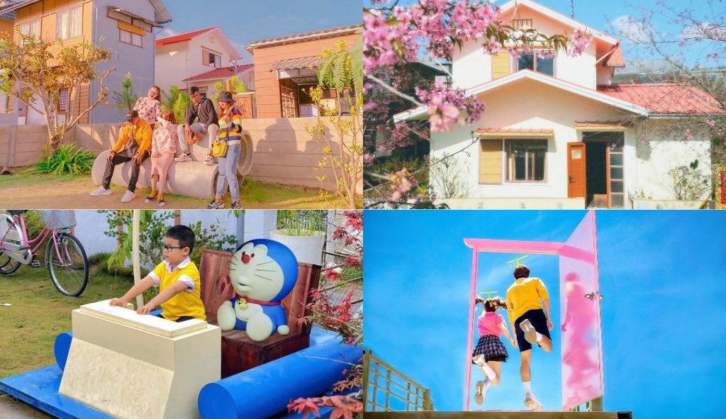 Thị trấn Nobi tái hiện bối cảnh trong phim hoạt hình Doraemon với các công trình, tiểu cảnh biểu tượng của phim