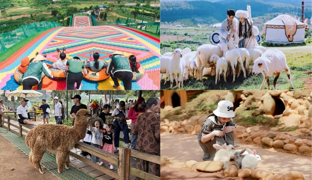 Mongo Land với thảo nguyên xanh, tiểu cảnh và các hoạt động trải nghiệm tại Đà Lạt