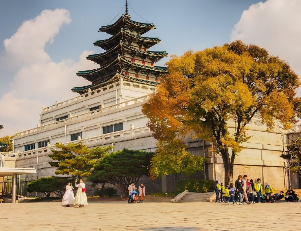 Kiến trúc cung điện Gyeongbokgung tại Seoul