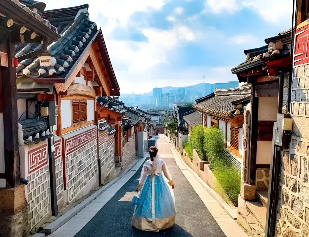 Những mái nhà hanok tại Bukchon Hanok