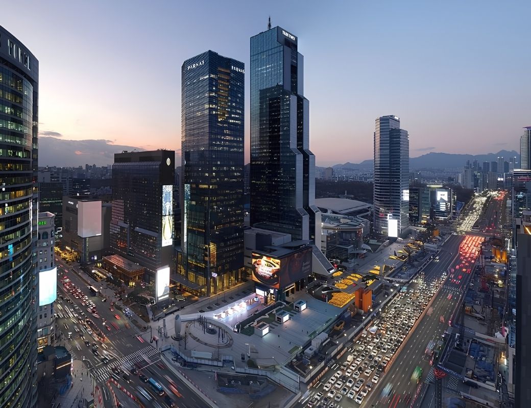 Khu phố hiện đại Gangnam ở Seoul