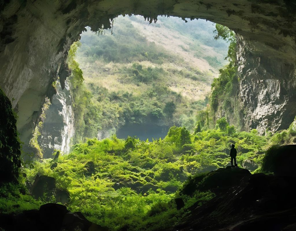 Hang Sơn Đoòng với hố sụt khổng lồ, thạch nhũ kỳ vĩ và hệ sinh thái rừng nguyên sinh trong lòng hang tại Quảng Trị.