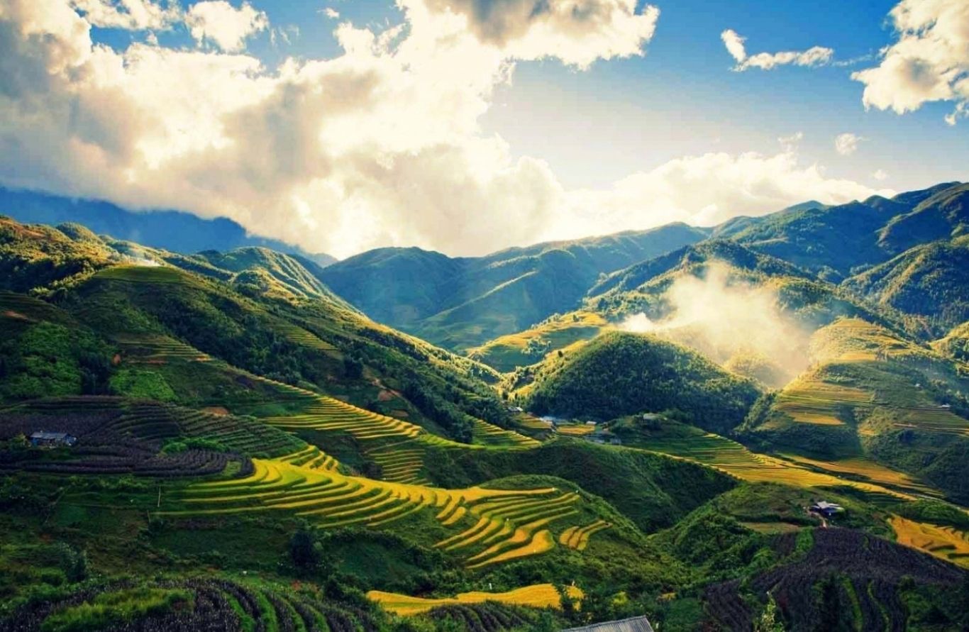 Thung lũng Mường Hoa với ruộng bậc thang xanh mướt