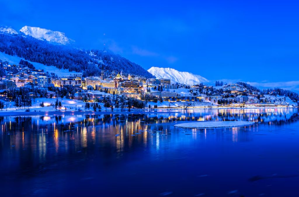  Toàn cảnh hồ St. Moritz về đông