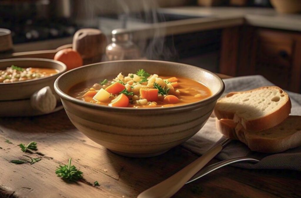 Súp lúa mạch Gerstensuppe
