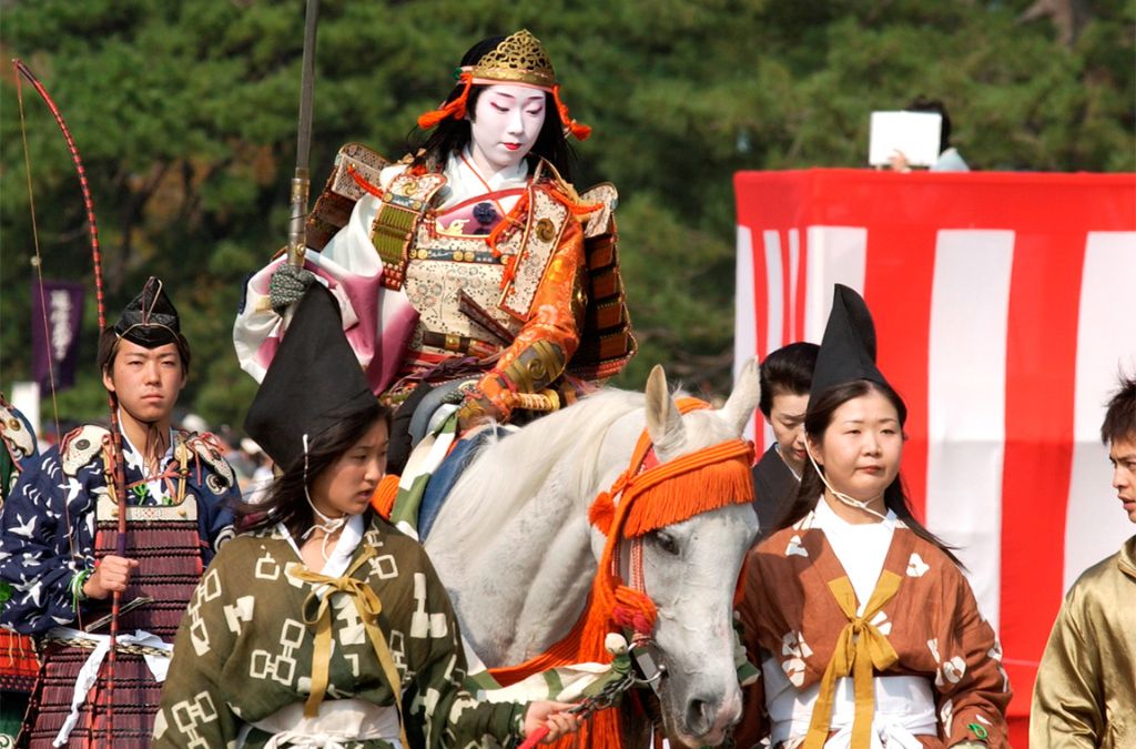 Đoàn diễu hành lịch sử trên ngựa tại Jidai Matsuri