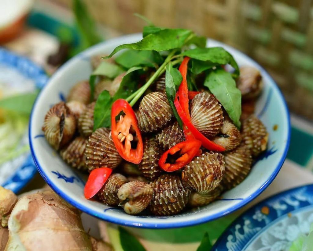 Món sò huyết đầm Ô Loan