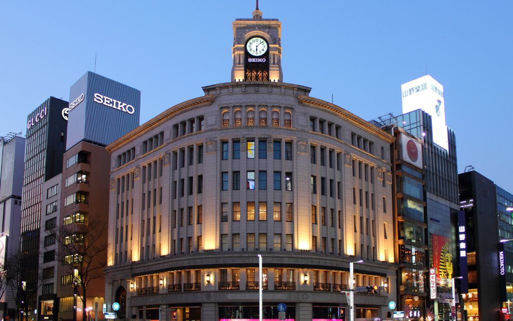 Giao lộ Ginza 4-Chome và Seiko House Ginza 