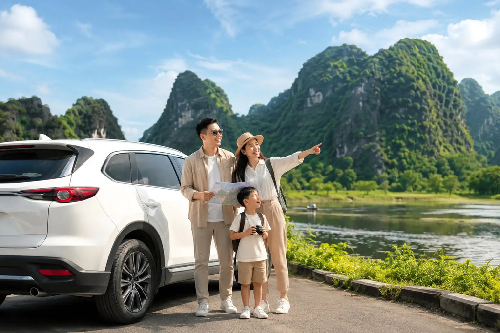 Di chuyển đi Hang Múa bằng ô tô được nhiều người lựa chọn