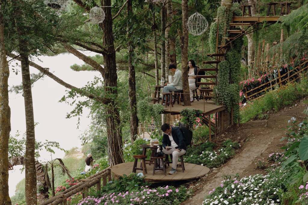 tiểu cảnh bằng gỗ tại happy hills