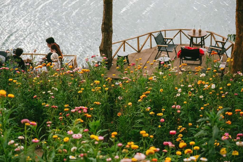 Thưởng thức cà phê giữa không gian thiên nhiên 