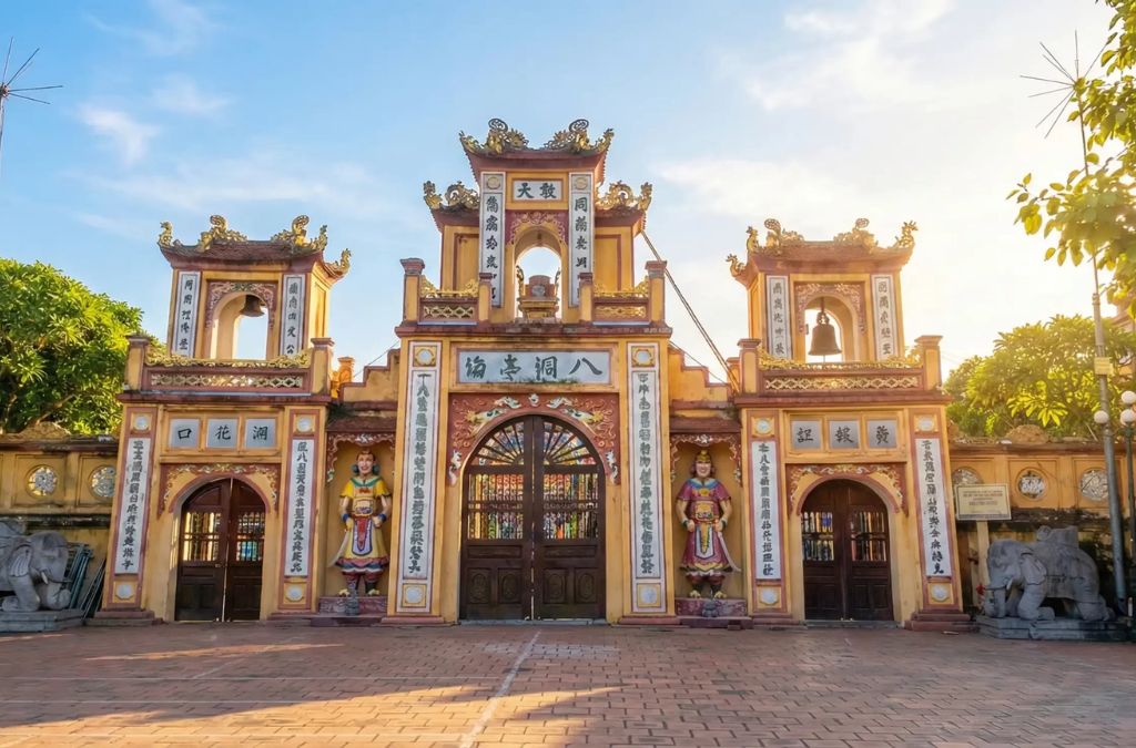 Cổng tam quan Đền Đồng Bằng tại Hưng Yên
