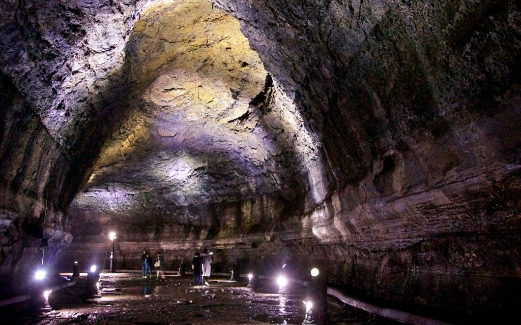 Vách đá núi lửa Jusangjeolli bên bờ biển Jeju