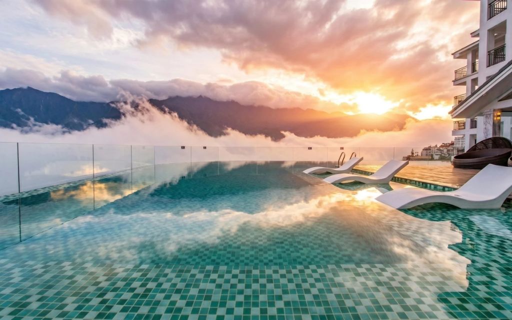 Bamboo Sapa Hotel hồ bơi vô cực 