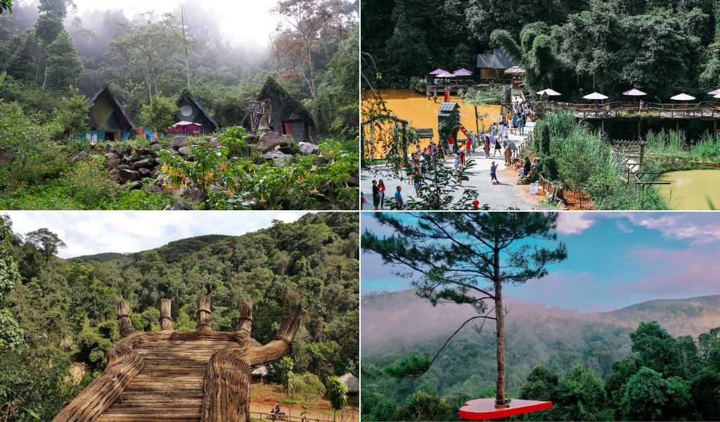 Tiểu cảnh giữa rừng tại Hoa Sơn Điền Trang