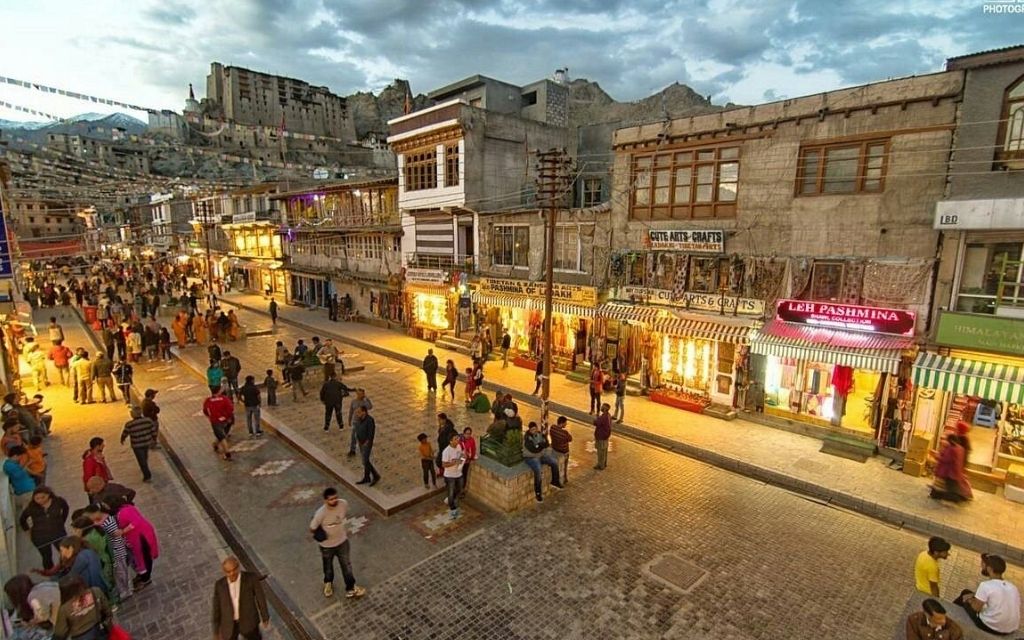 Khu chợ trung tâm Leh 