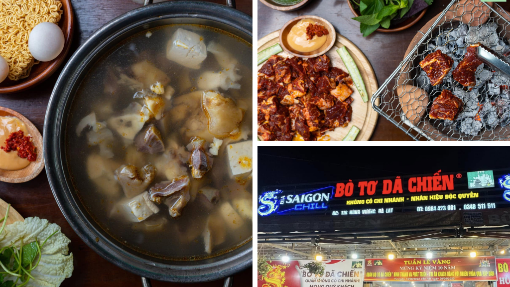 Lẩu đuôi bò tại Bò Tơ Dã Chiến