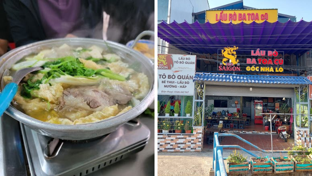 Lẩu bò tại Ba Toa Tô Bò Quán