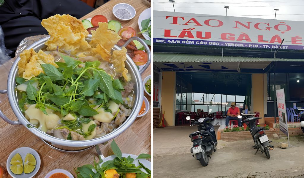 Lẩu gà lá é Tao Ngộ hẻm Cầu Đúc
