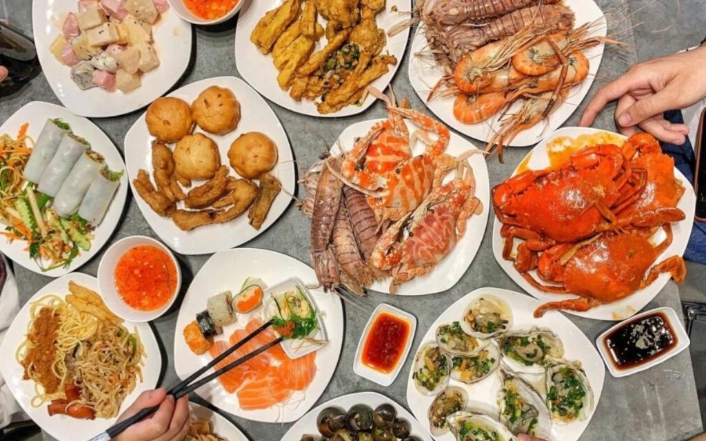 Hải sản tươi sống tại khu vực Bãi Sau Vũng Tàu