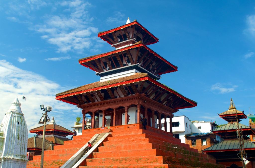 Đền cổ tại Quảng trường Kathmandu Durbar