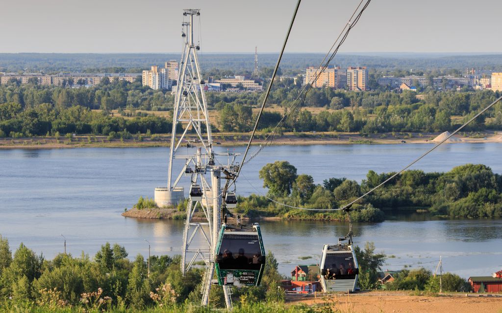 Cáp treo Nizhny Novgorod - Bor băng qua sông Volga