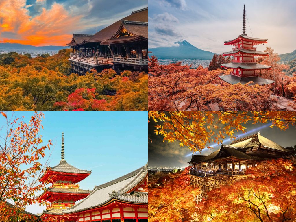 Mùa lá đỏ ở chùa Kiyomizudera
